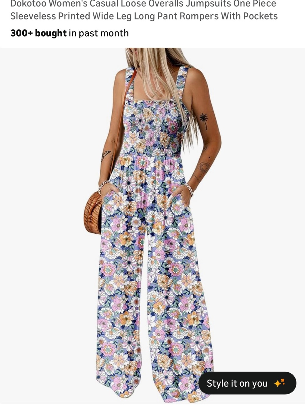 Floral Wide-Leg Jumpsuit - Multicolor